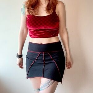 Dancing Tree Asymmetrical Mini Skirt M Whimsigoth Gothic Y2K